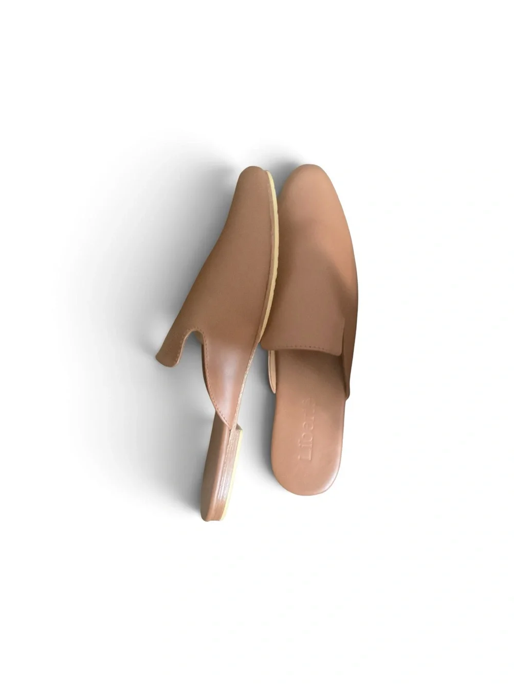 Leather Tan Slip-On Women's Mules